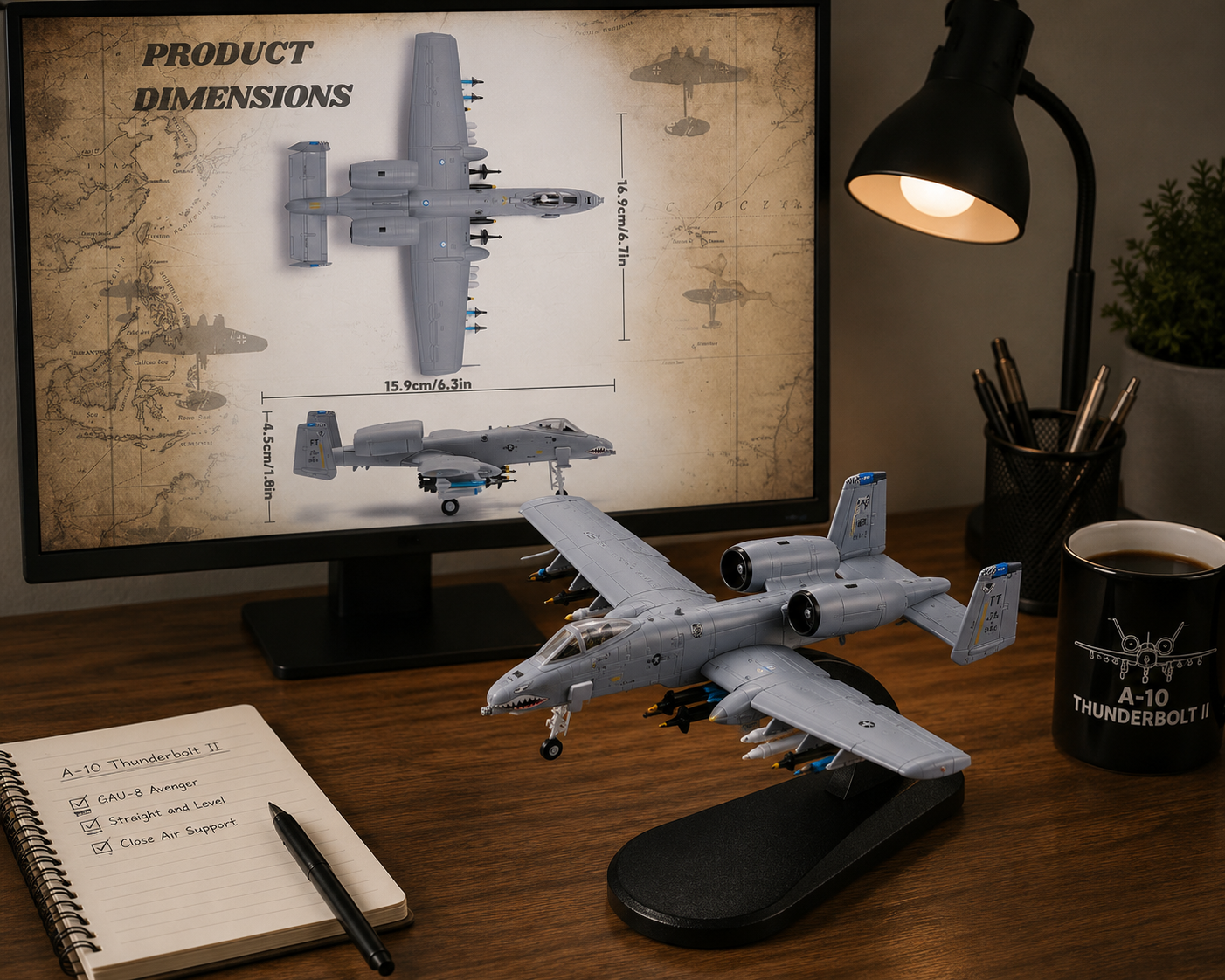 A-10 Thunderbolt II “Warthog” 3D Printed Model Kit – 1:100 Scale