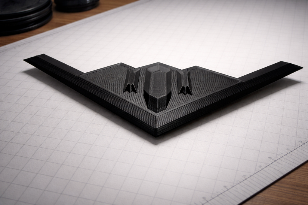 B-2 Spirit Stealth Bomber Desk Display B-2 Spirit Stealth Bomber Desk Display – 3D Printed Military Aircraft Decor – Stealth Bomber Stand – Aviation Office Decor