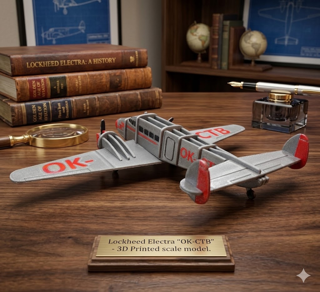 3D Printed Lockheed L-10 Electra Model Kit – Classic Vintage Airliner Build Kit