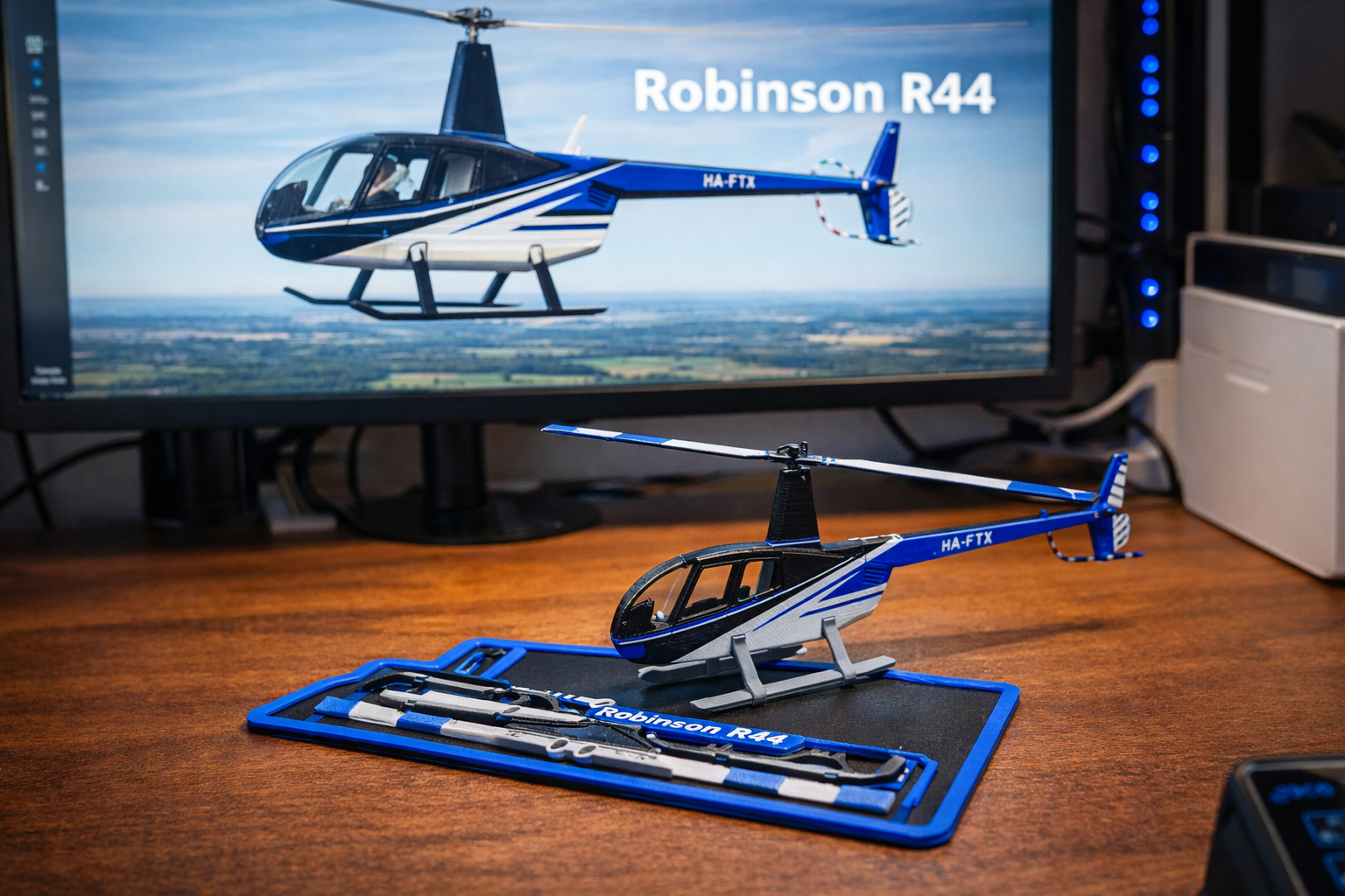 Robinson R44 3D Printed Helicopter Model Kit
