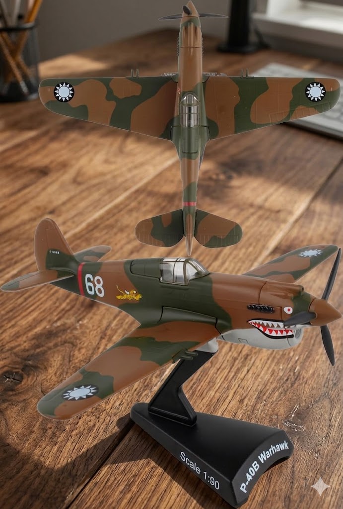 P-40 Warhawk “Hell’s Angels” 3D Printed Model Kit – 1:90 Scale