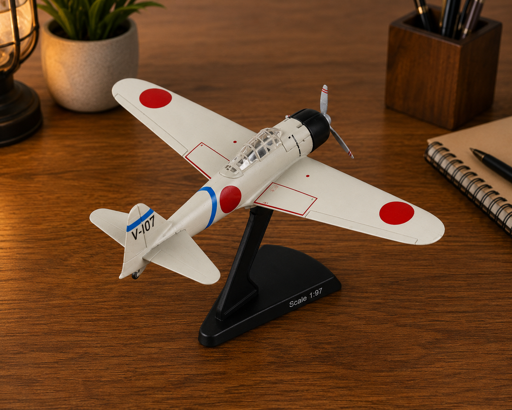 A6M2 Zero WWII Fighter Plane 3D Printed Model Kit – 1:97 Scale
