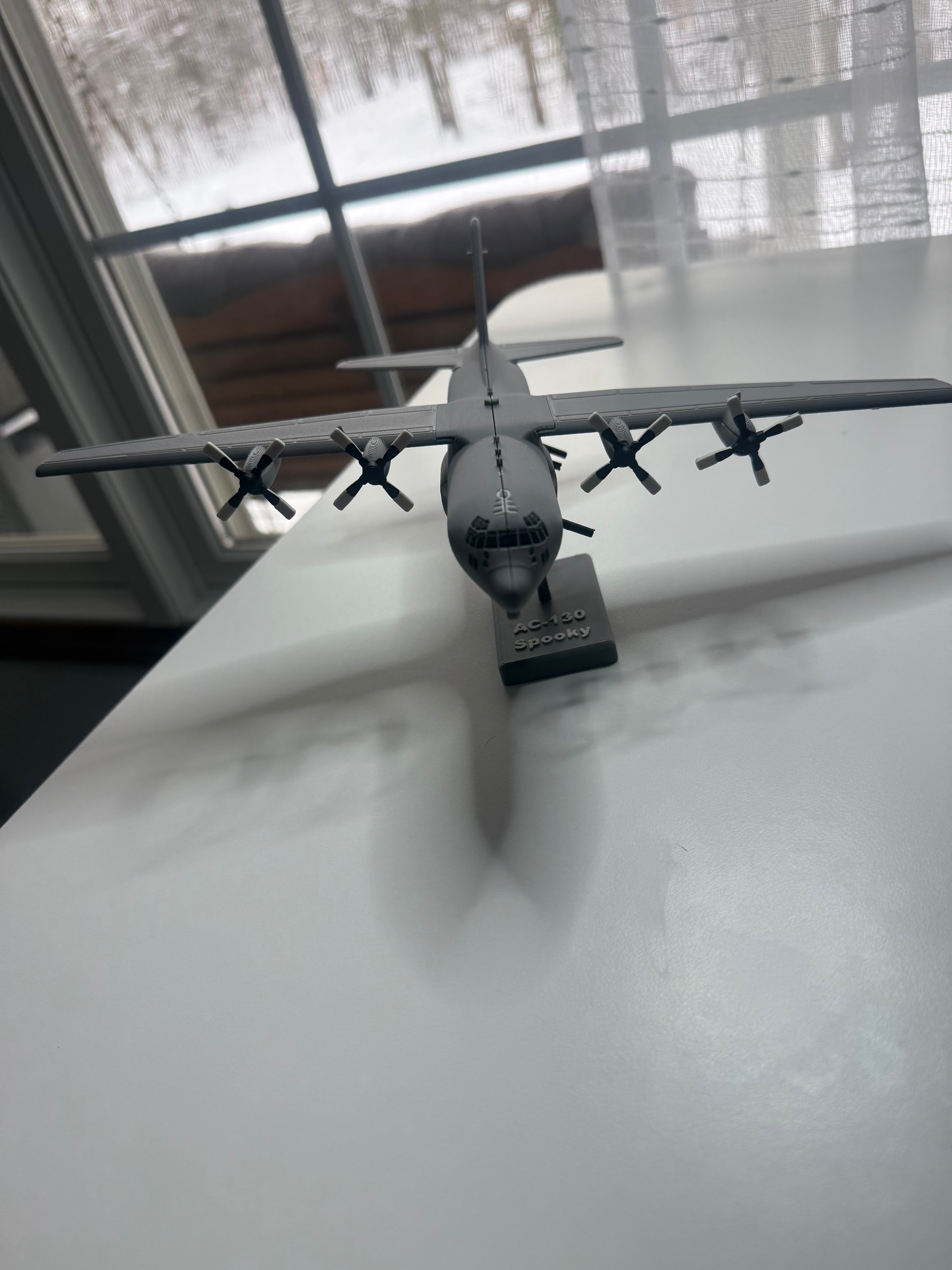 AC-130 Spooky 3D Printed Aircraft Model Kit – Military Gunship Plane