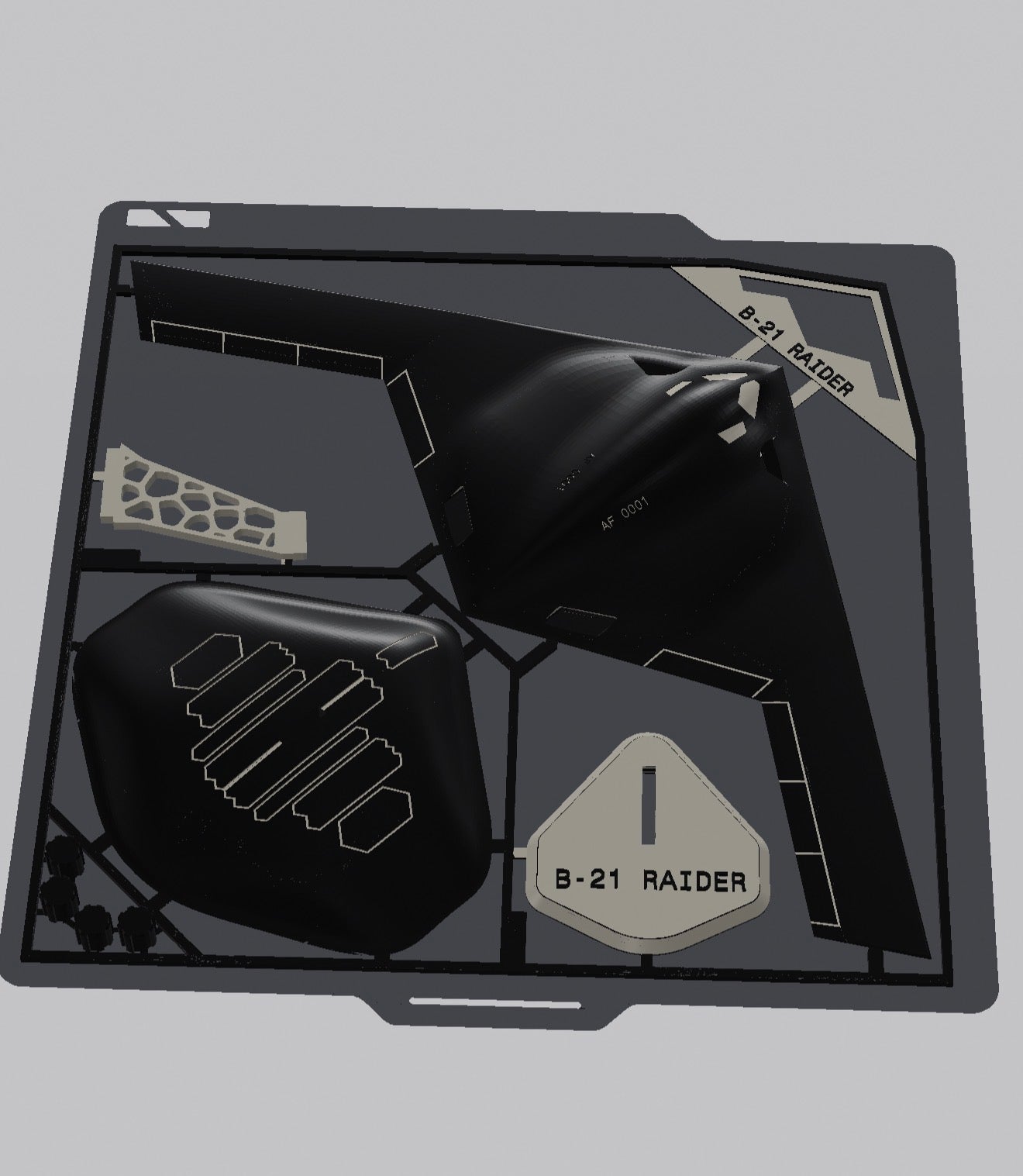 B-21 Raider 3D Printed Aircraft Model Kit – Stealth Bomber Edition
