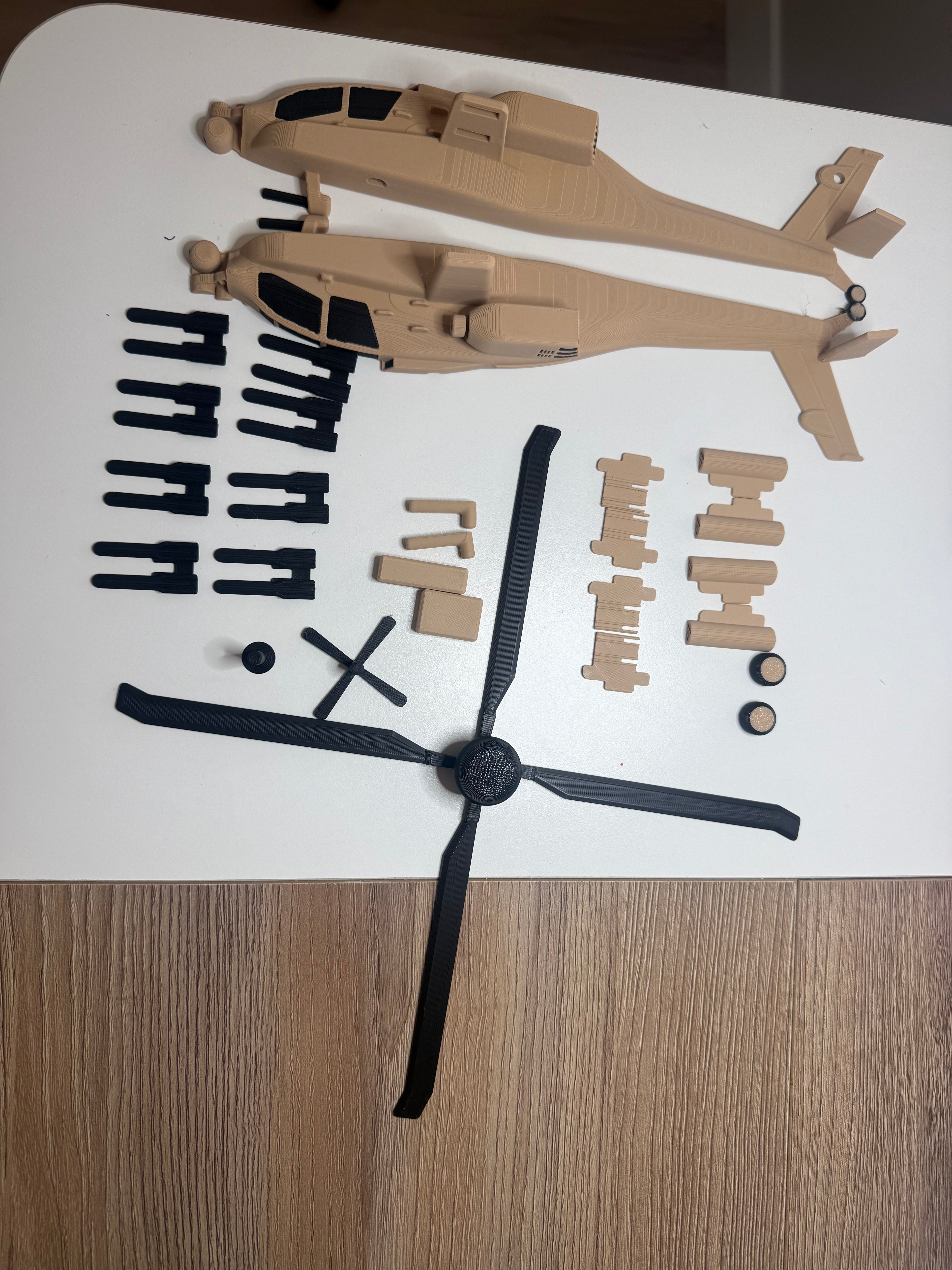 AH-64 Apache Helicopter 3D Printed Display Model – Military Attack Helicopter Edition