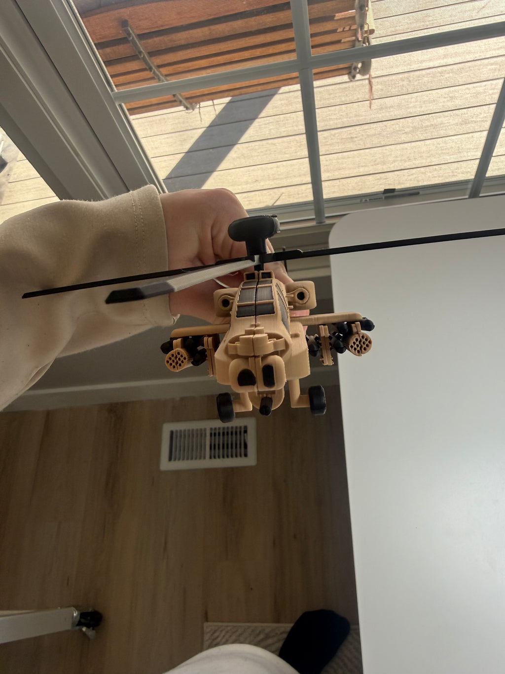 AH-64 Apache Helicopter 3D Printed Display Model – Military Attack Helicopter Edition
