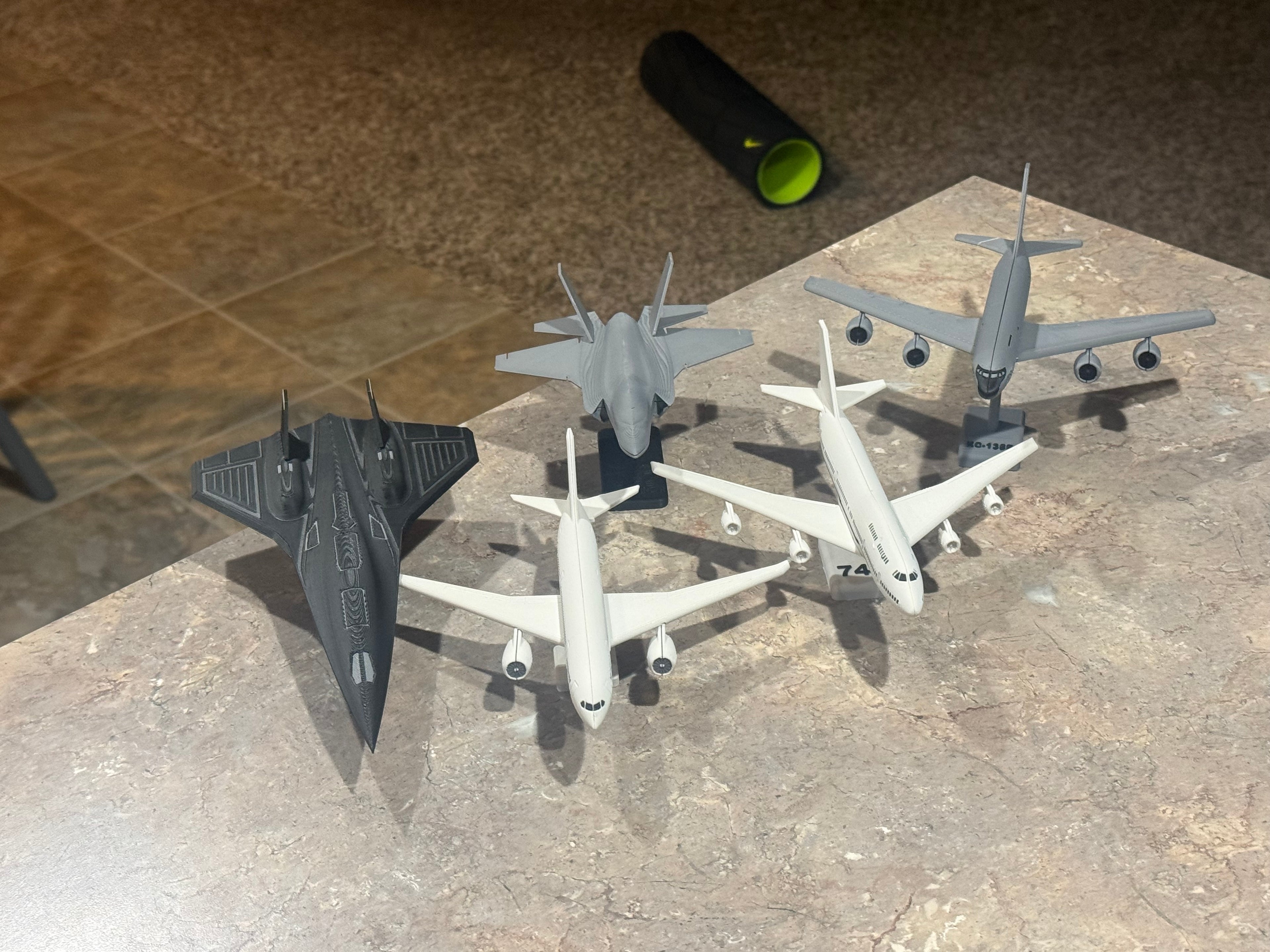 Aviation Starter Bundle 3D Printed Model Kit Collection – KC-135, Boeing 747, 787, Darkstar & Fighter Jets