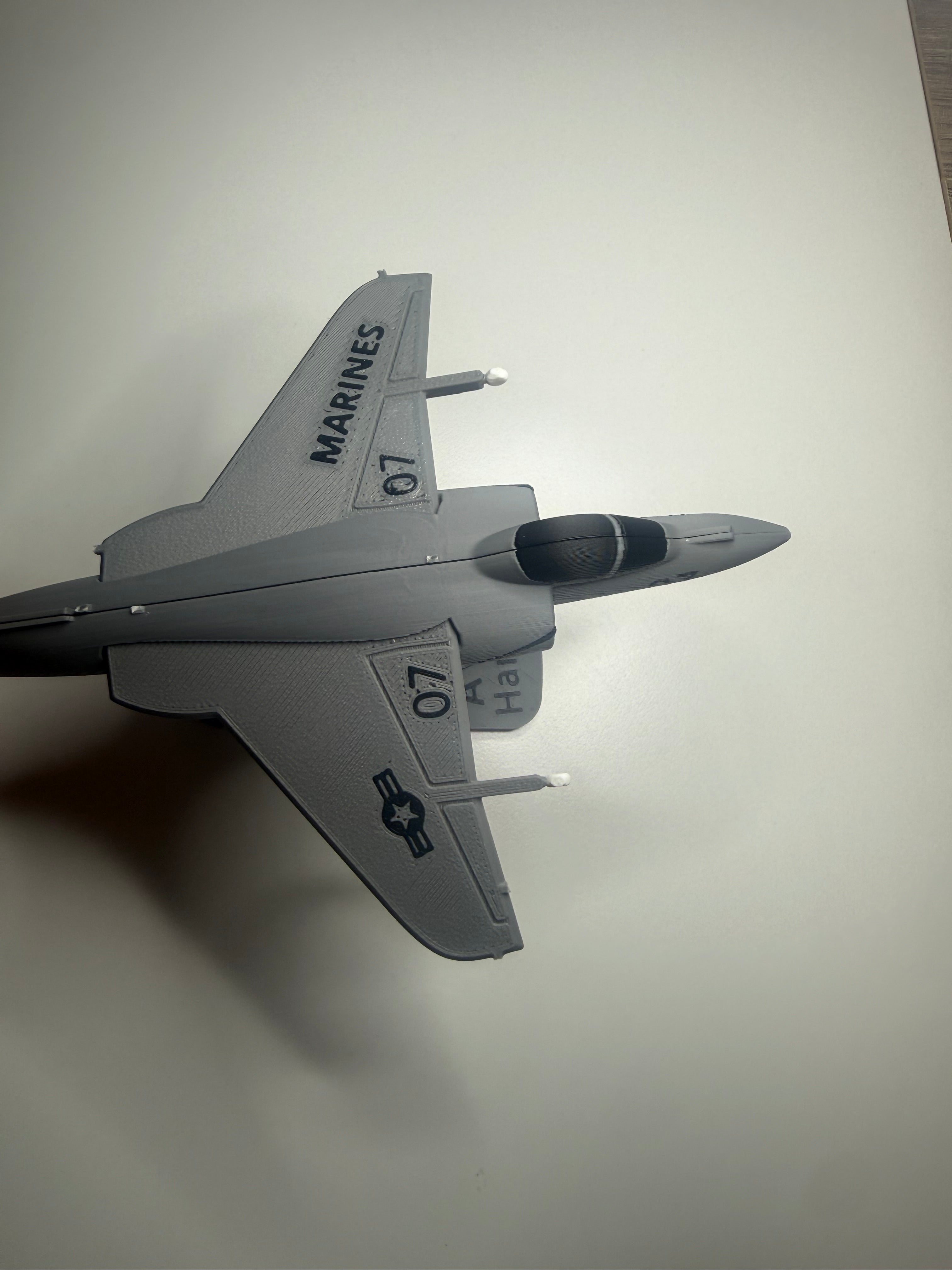 AV-8B Harrier II 3D Printed Model Kit Card
