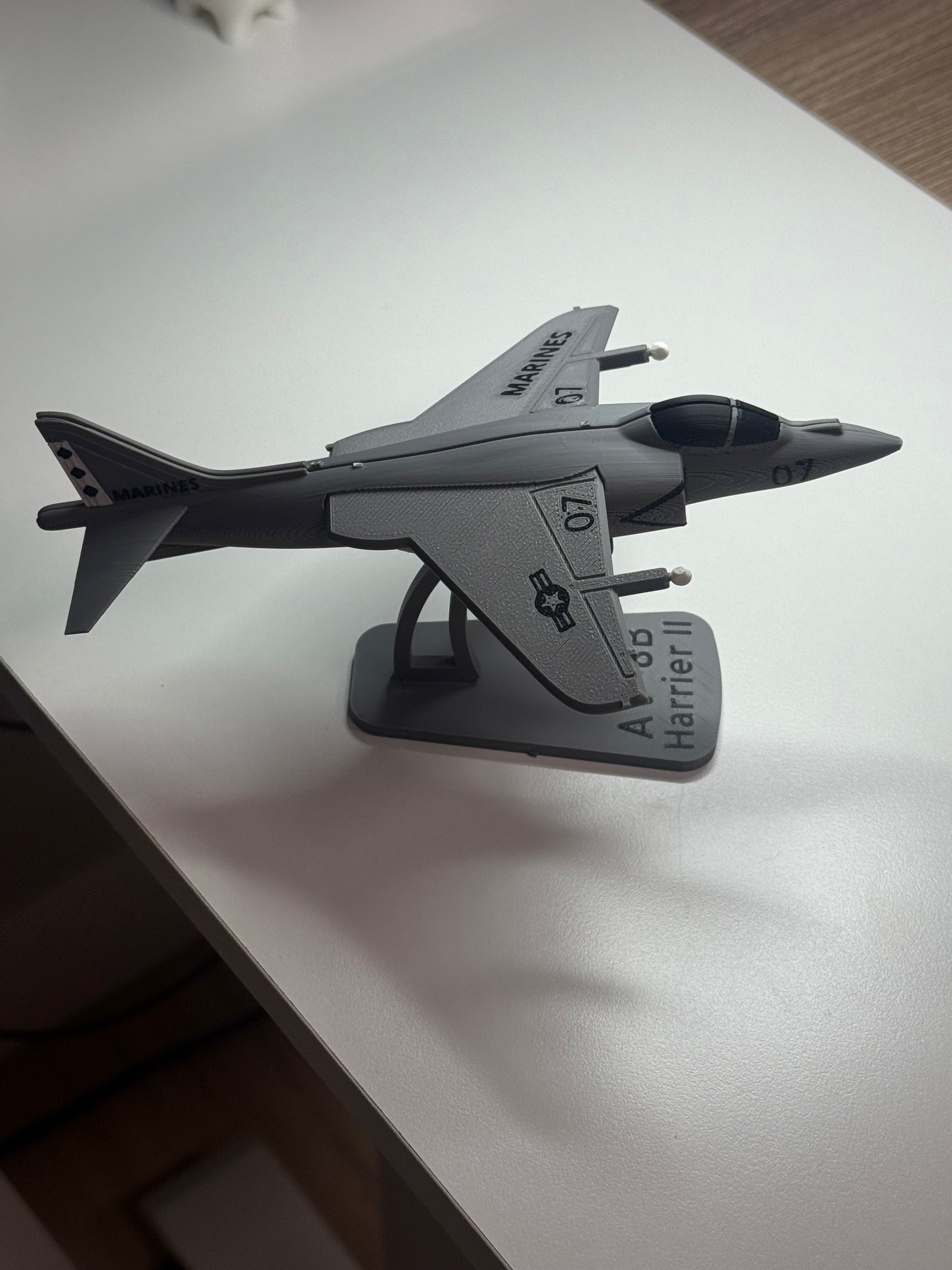 AV-8B Harrier II 3D Printed Model Kit Card