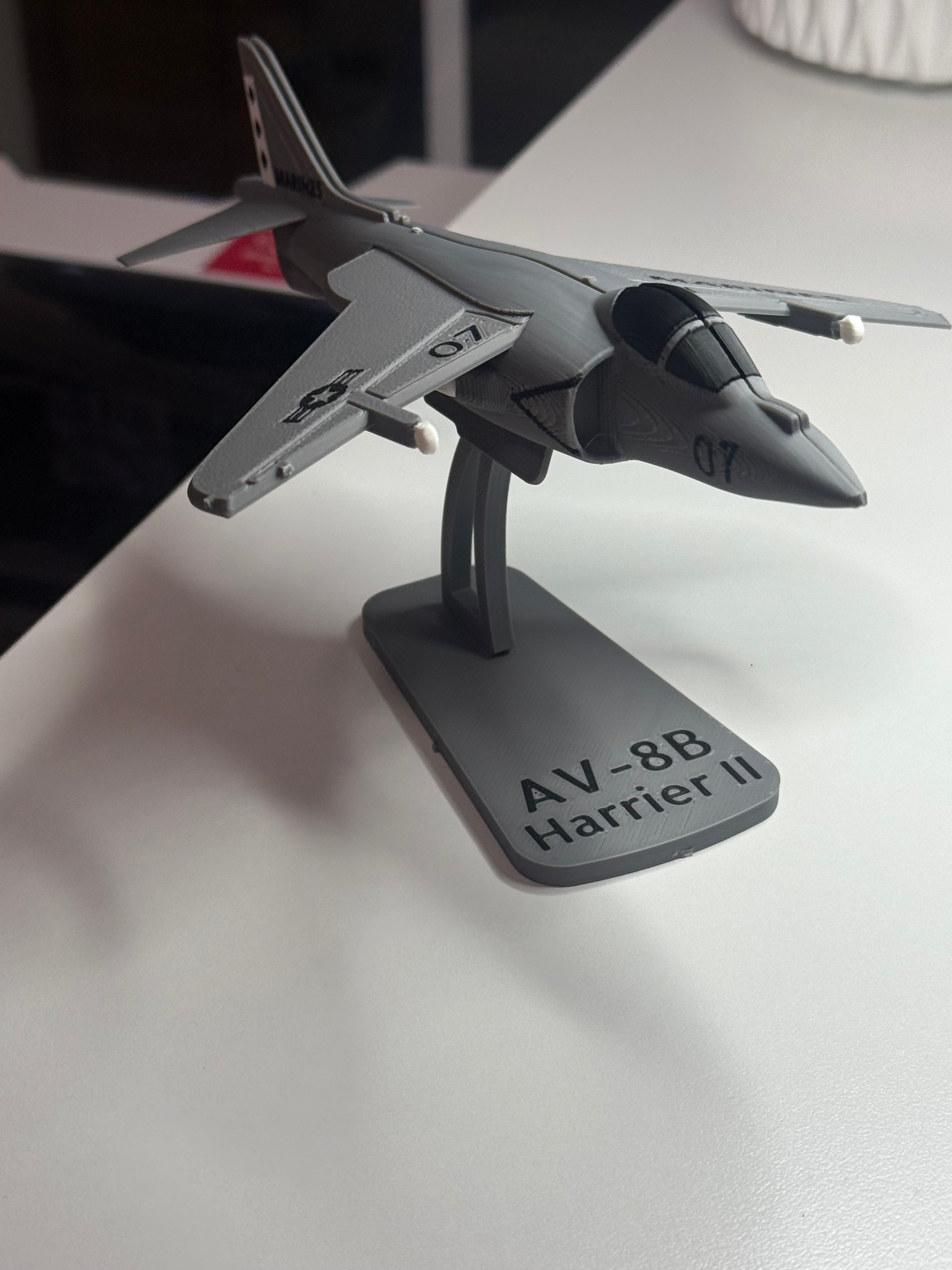 AV-8B Harrier II 3D Printed Model Kit Card