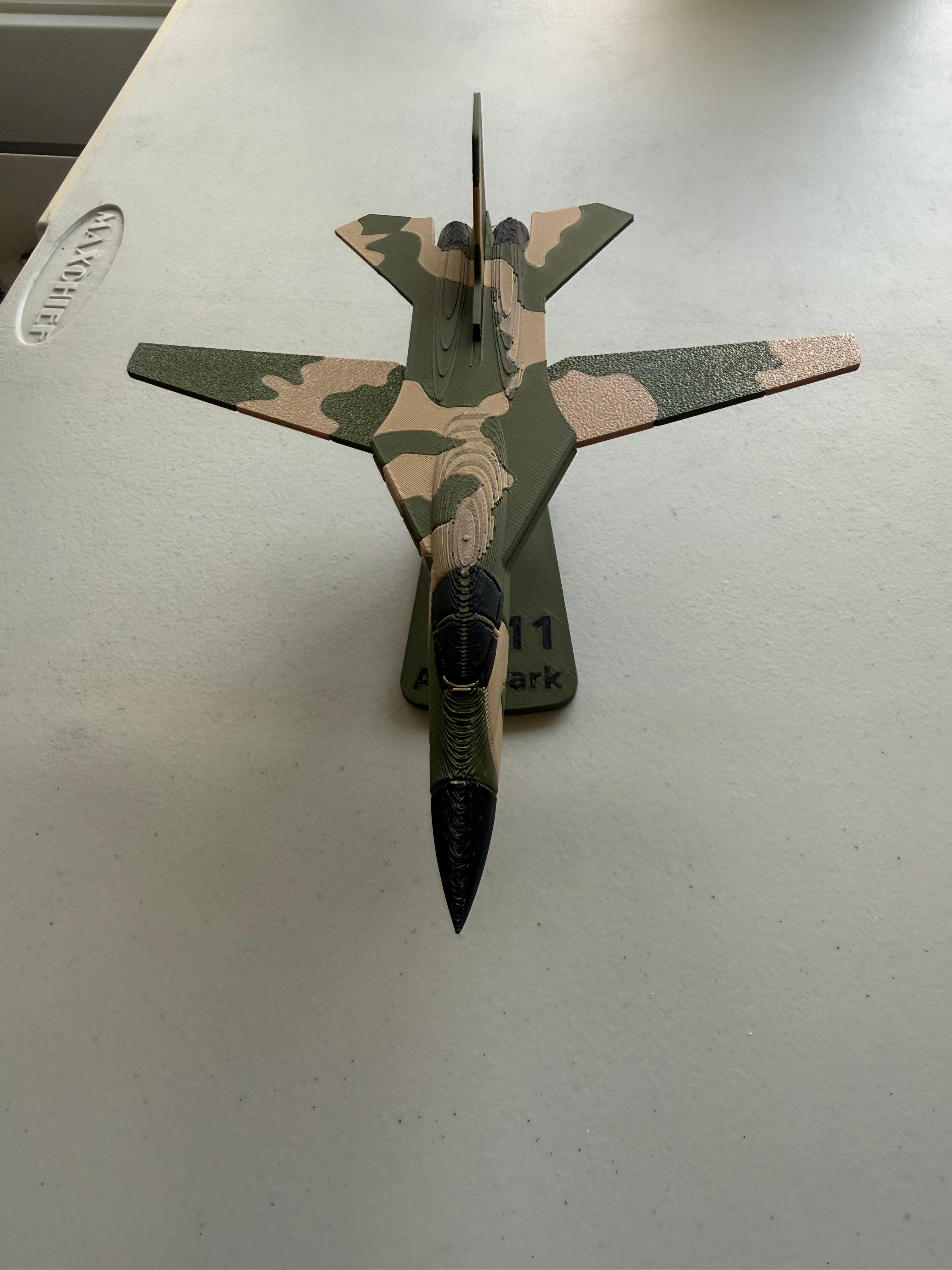 F-111 Aardvark 3D Printed Aircraft Model