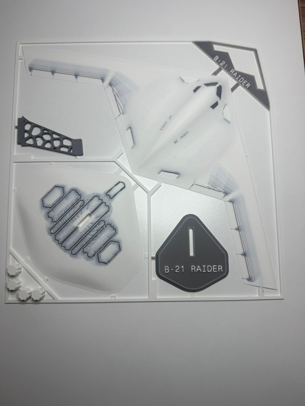 B-21 Raider 3D Printed Aircraft Model Kit – Stealth Bomber Edition