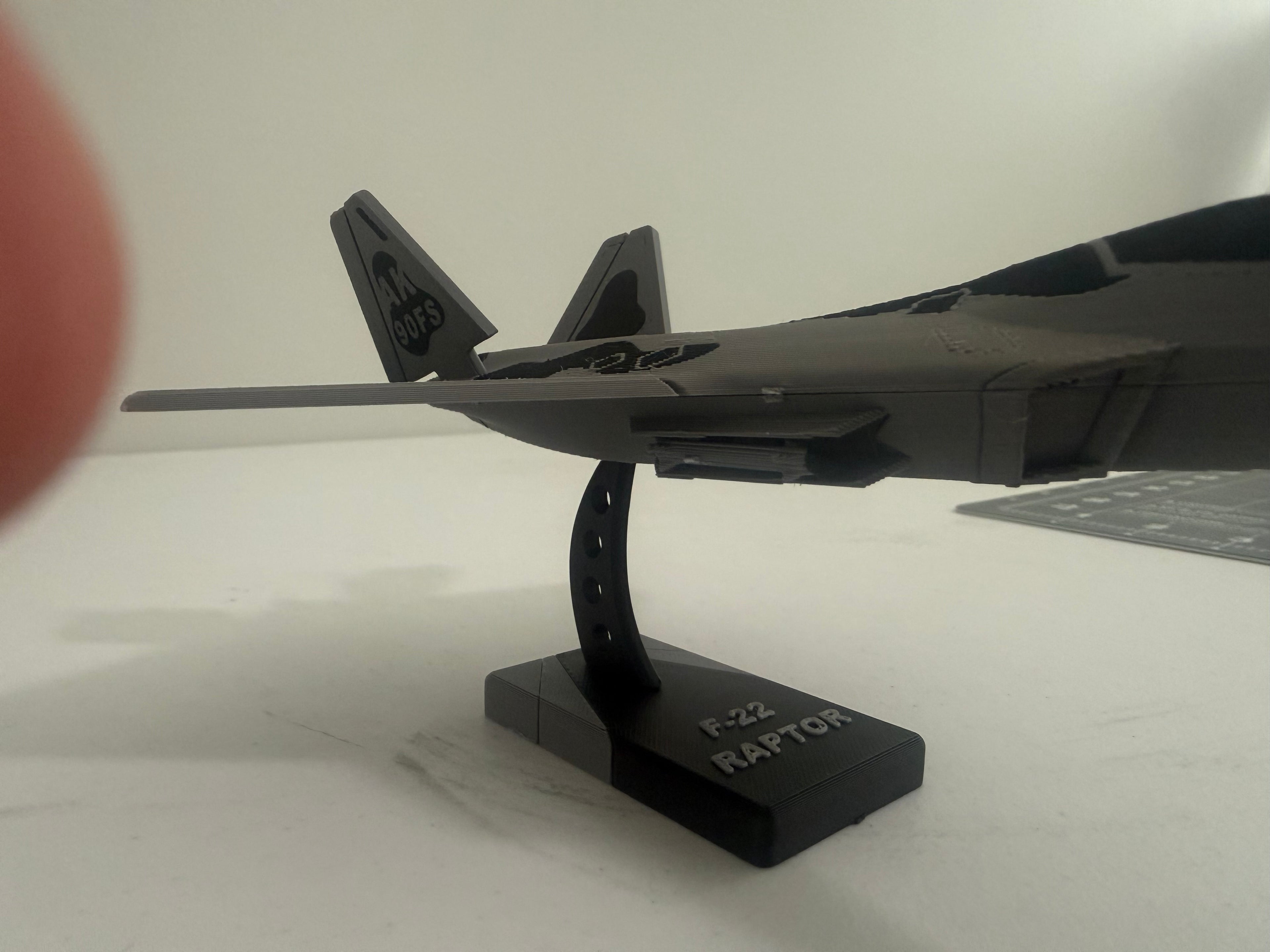 3D Printed F-22 Raptor Model Kit with Missiles – Fighter Jet DIY Build Kit Desk Decor