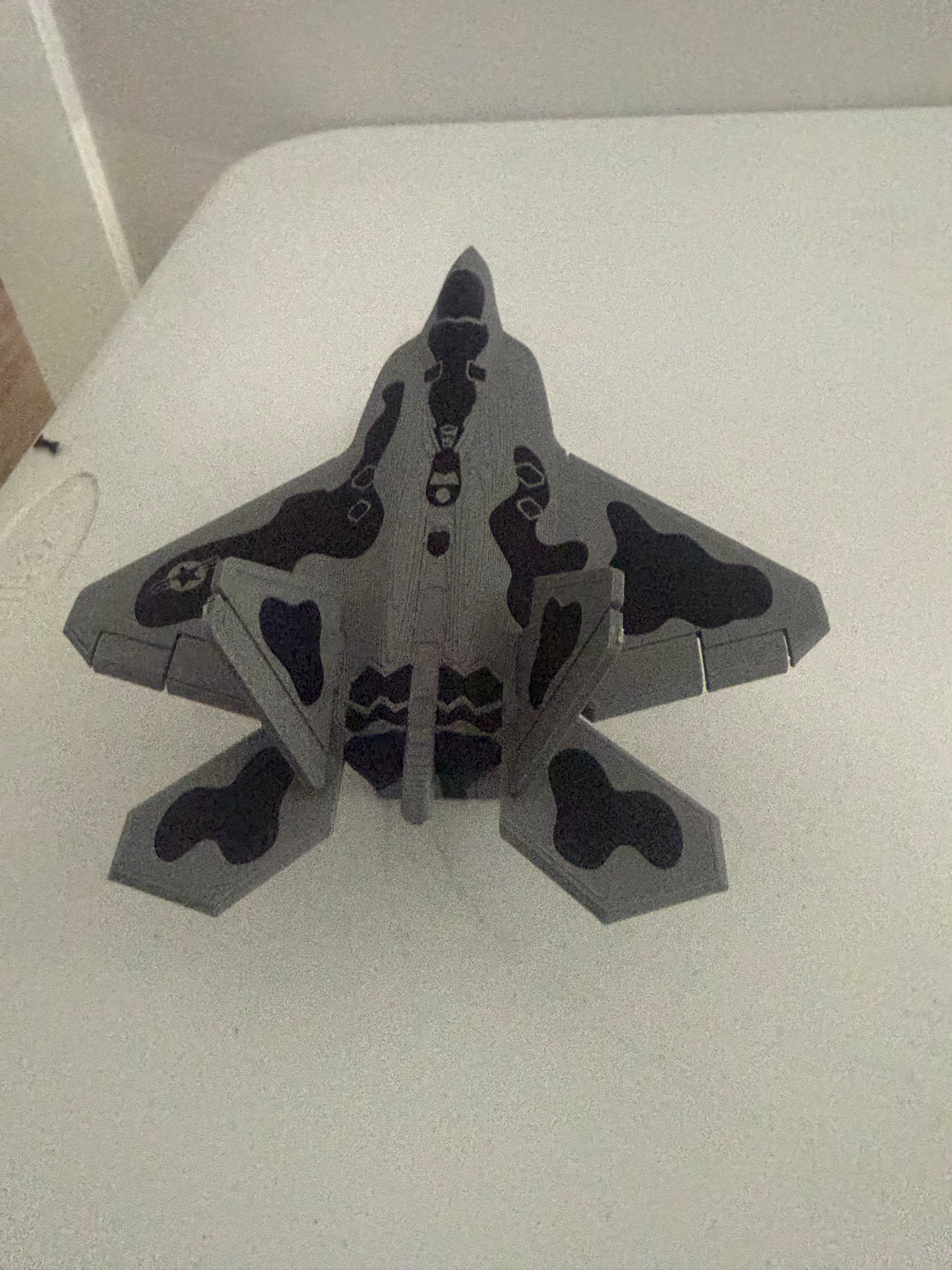3D Printed F-22 Raptor Model Kit with Missiles – Fighter Jet DIY Build Kit Desk Decor