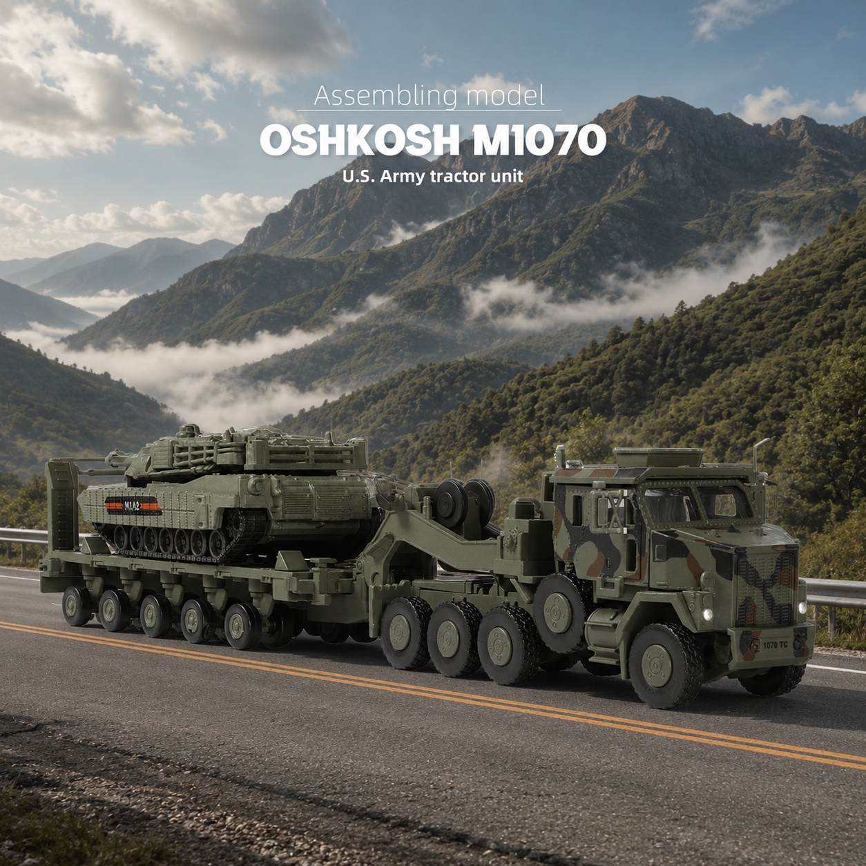 1/72 Scale M1070 Military Truck Quick Build Model – Armored Vehicle Transport Build