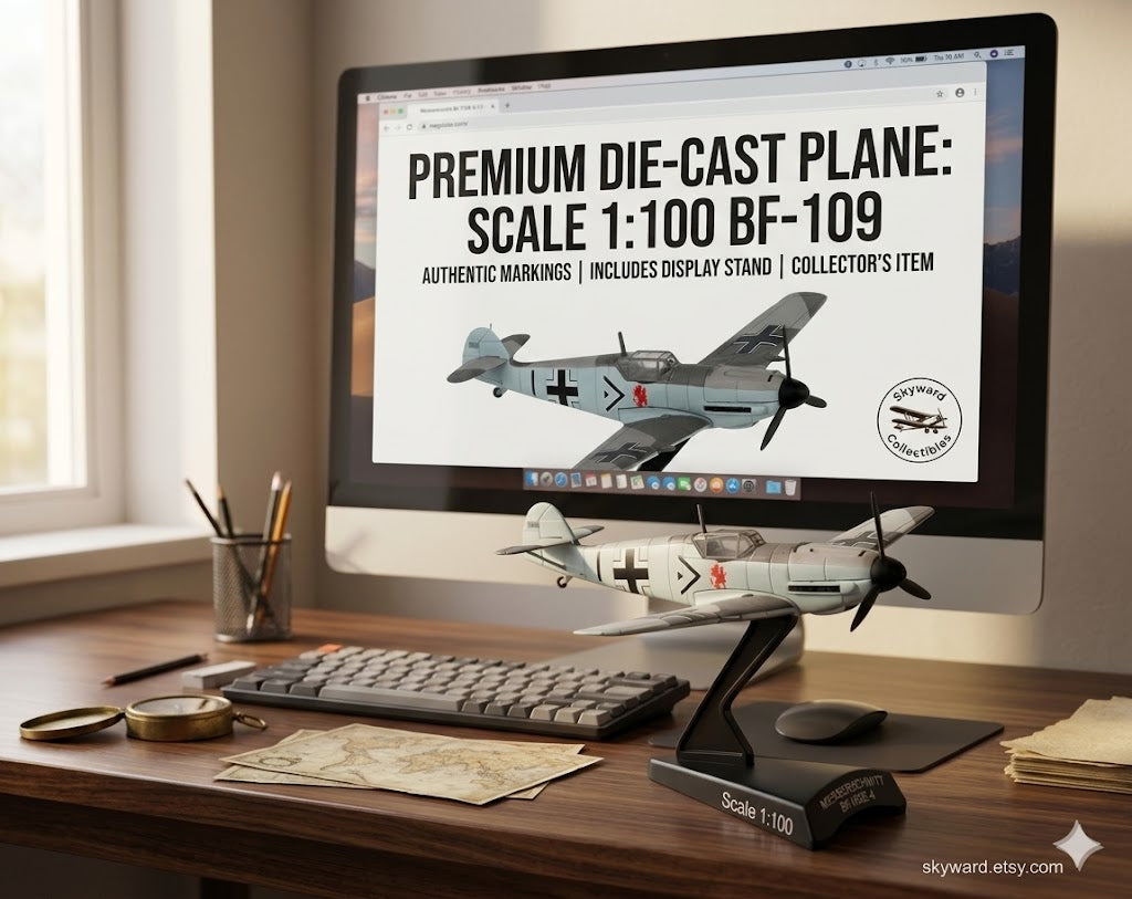 Messerschmitt Bf 109 “Adolf Galland” 3D Printed Model Kit – 1:87 Scale