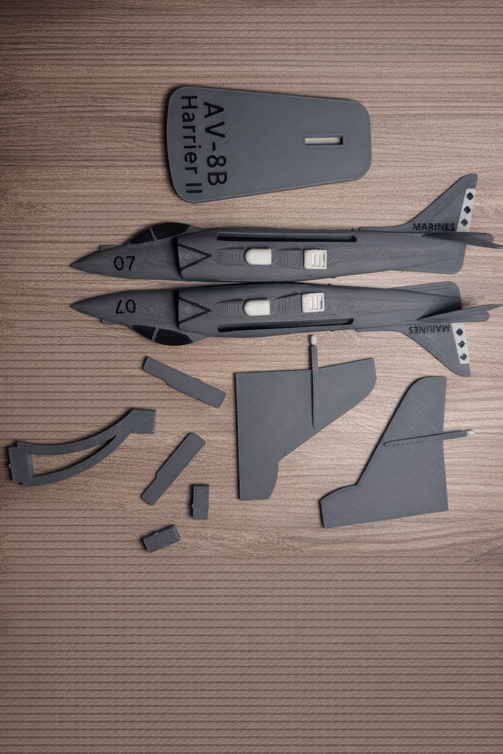 AV-8B Harrier II 3D Printed Model Kit Card