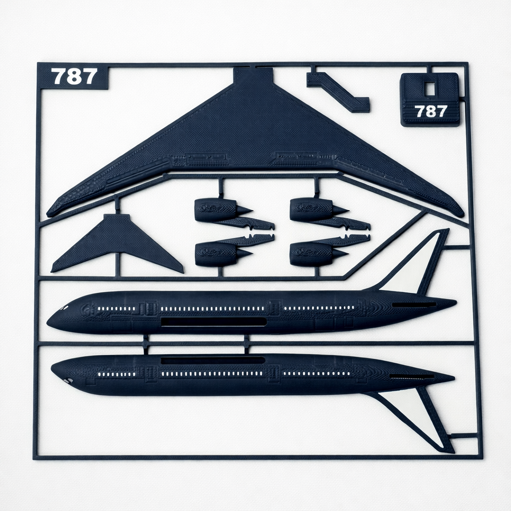Boeing 787 Dreamliner 3D Printed Model Kit Boeing 787 Dreamliner 3D Printed Model Kit – Commercial Airliner DIY Build – Aviation Desk Decor – Passenger Jet Display Model