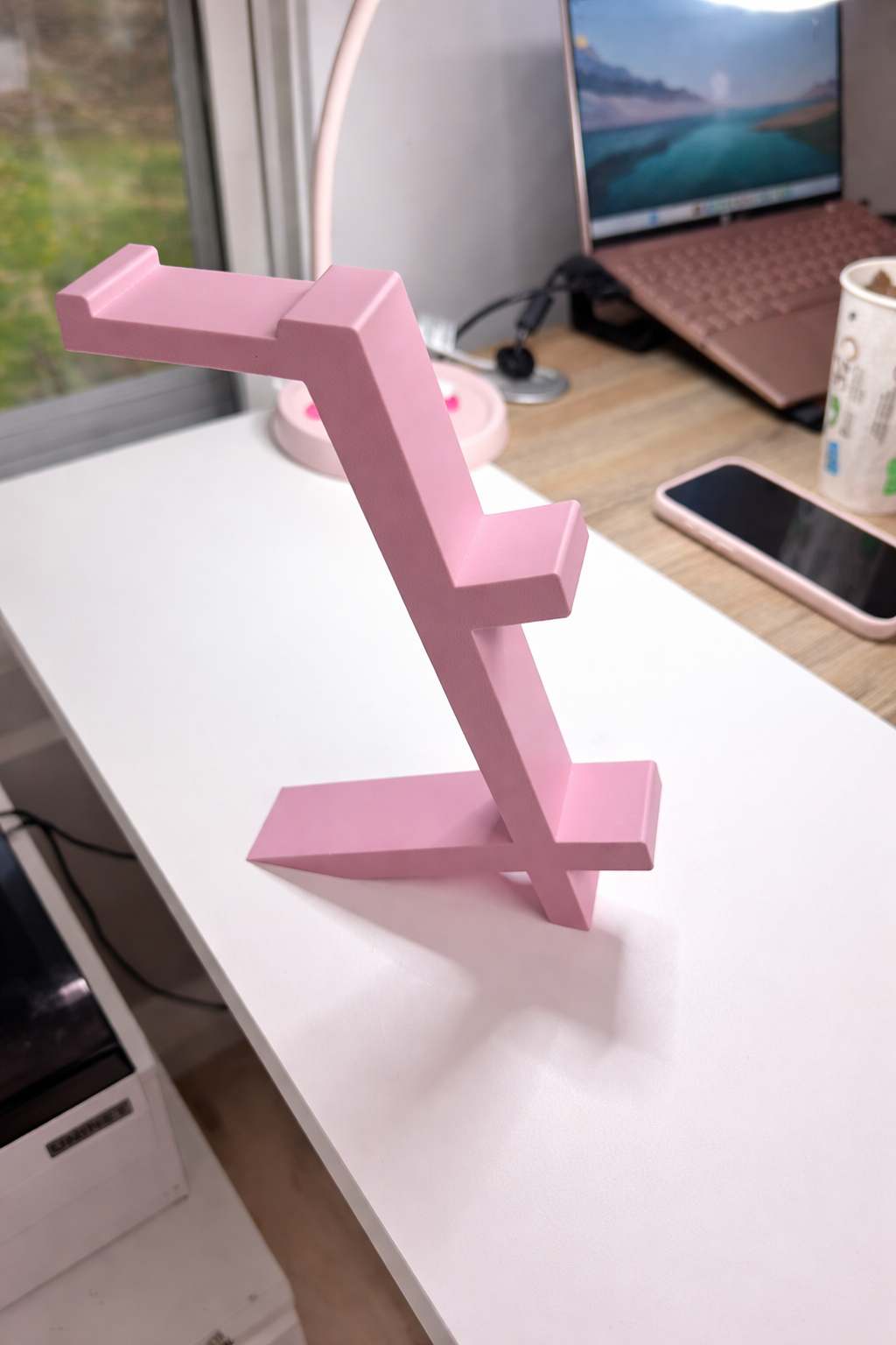 Dual PS5 Controller Stand – Minimalist Gaming Desk Organizer & Display Holder
