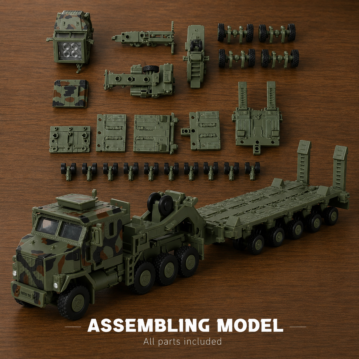 1/72 Scale M1070 Military Truck Quick Build Model – Armored Vehicle Transport Build