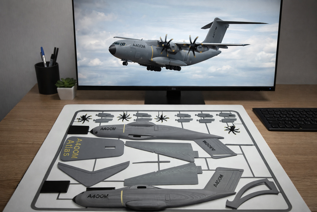 Airbus A400M Atlas 3D Printed Aircraft Model Kit – Military Cargo Plane Edition