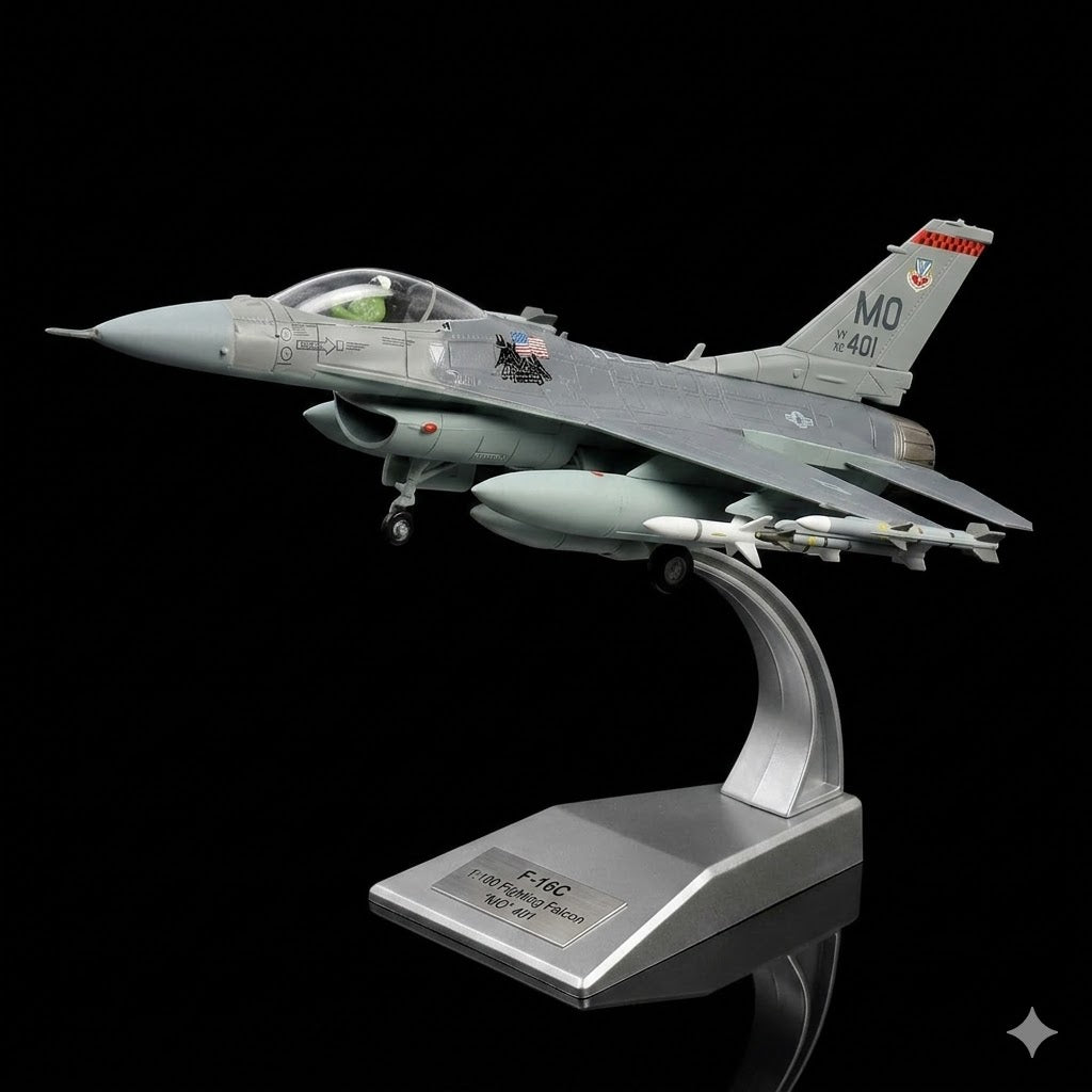 F-16C Fighting Falcon 3D Printed Model Kit – 1:100 Scale