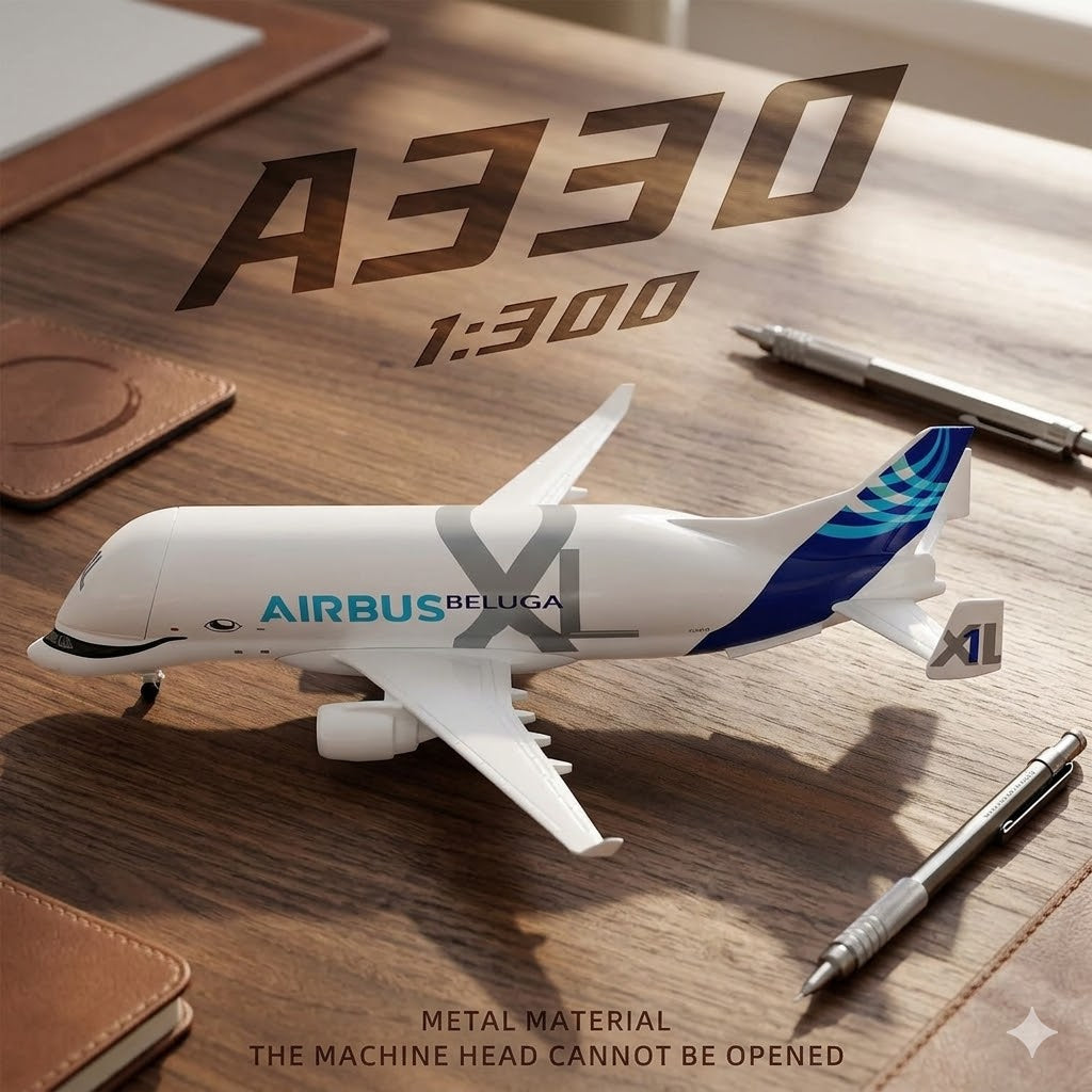 Airbus A330 Beluga XL Die-Cast Aircraft Model – 1/300 Scale Cargo Display Plane