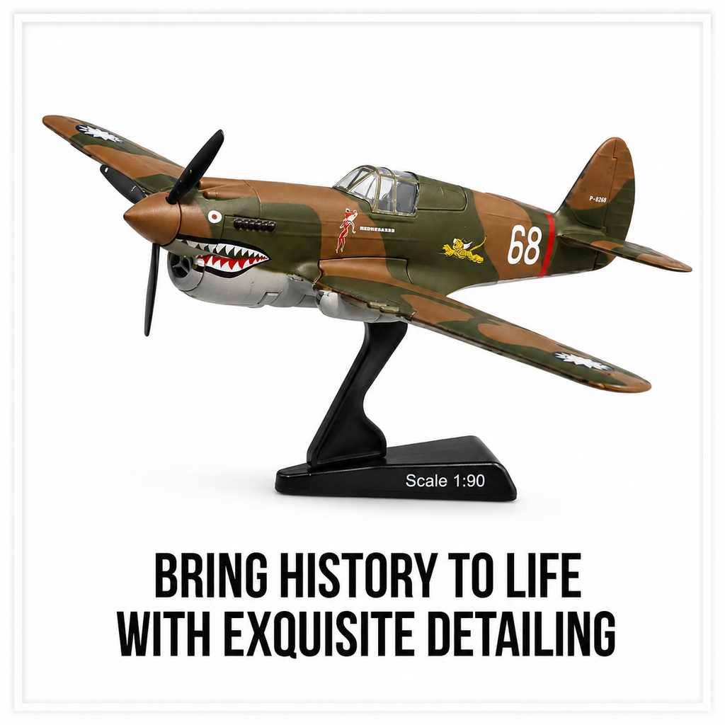 P-40 Warhawk “Hell’s Angels” 3D Printed Model Kit – 1:90 Scale