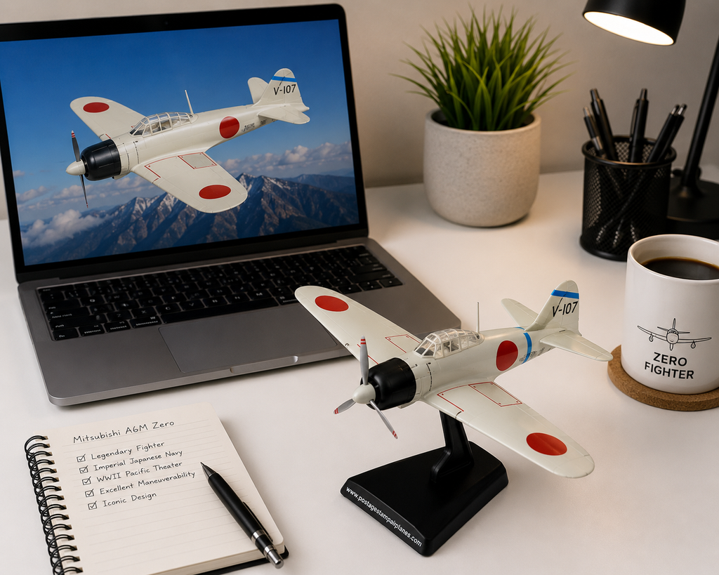 A6M2 Zero WWII Fighter Plane 3D Printed Model Kit – 1:97 Scale