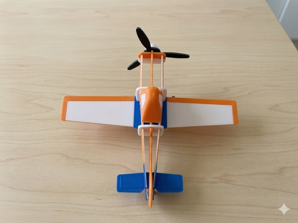 3D Printed Dusty Crophopper Model Kit – Inspired Cartoon Airplane Build Kit