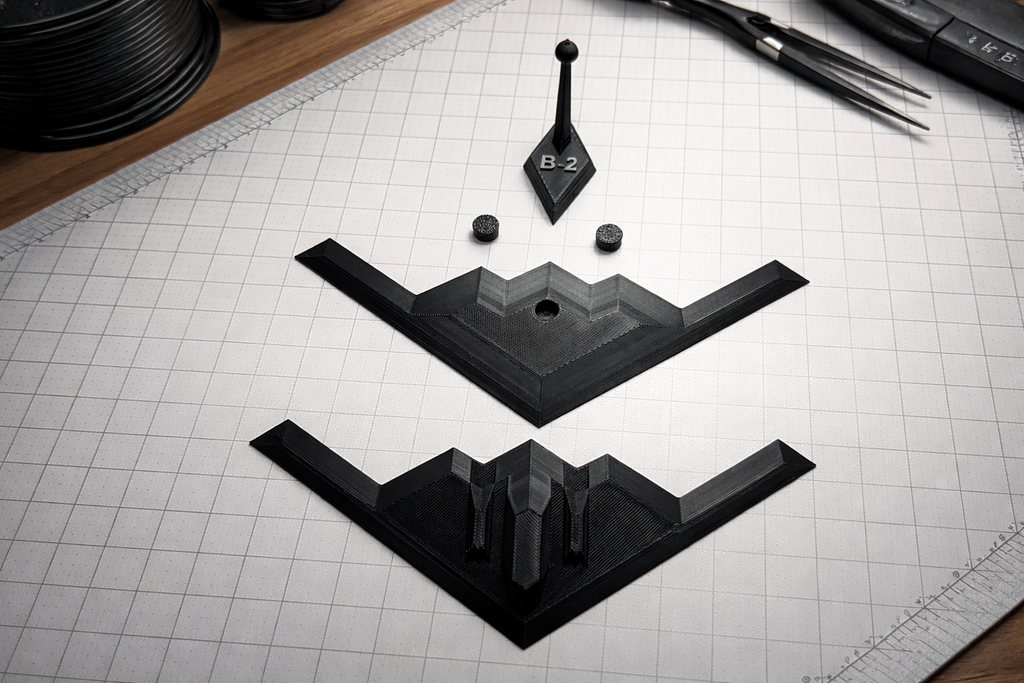 B-2 Spirit Stealth Bomber Desk Display B-2 Spirit Stealth Bomber Desk Display – 3D Printed Military Aircraft Decor – Stealth Bomber Stand – Aviation Office Decor
