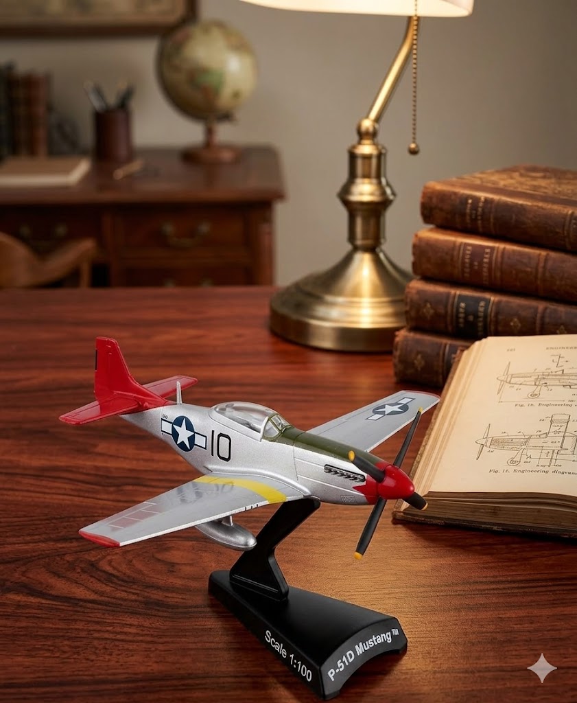 P-51D Mustang “Tuskegee Airmen” 3D Printed Model Kit – 1:100 Scale