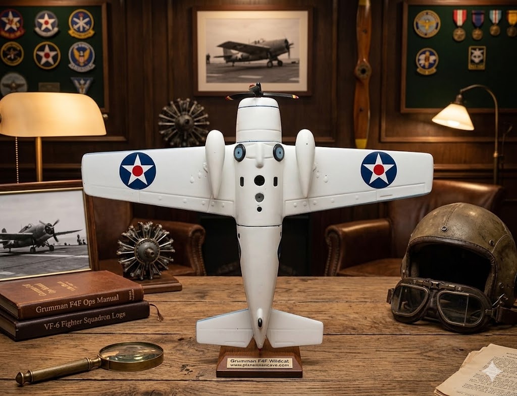 F4F Wildcat WWII Navy Fighter 3D Printed Model Kit – 1:87 Scale