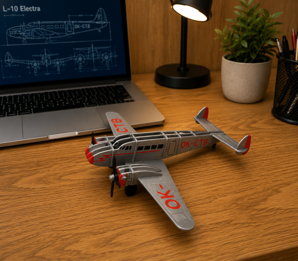 3D Printed Lockheed L-10 Electra Model Kit – Classic Vintage Airliner Build Kit