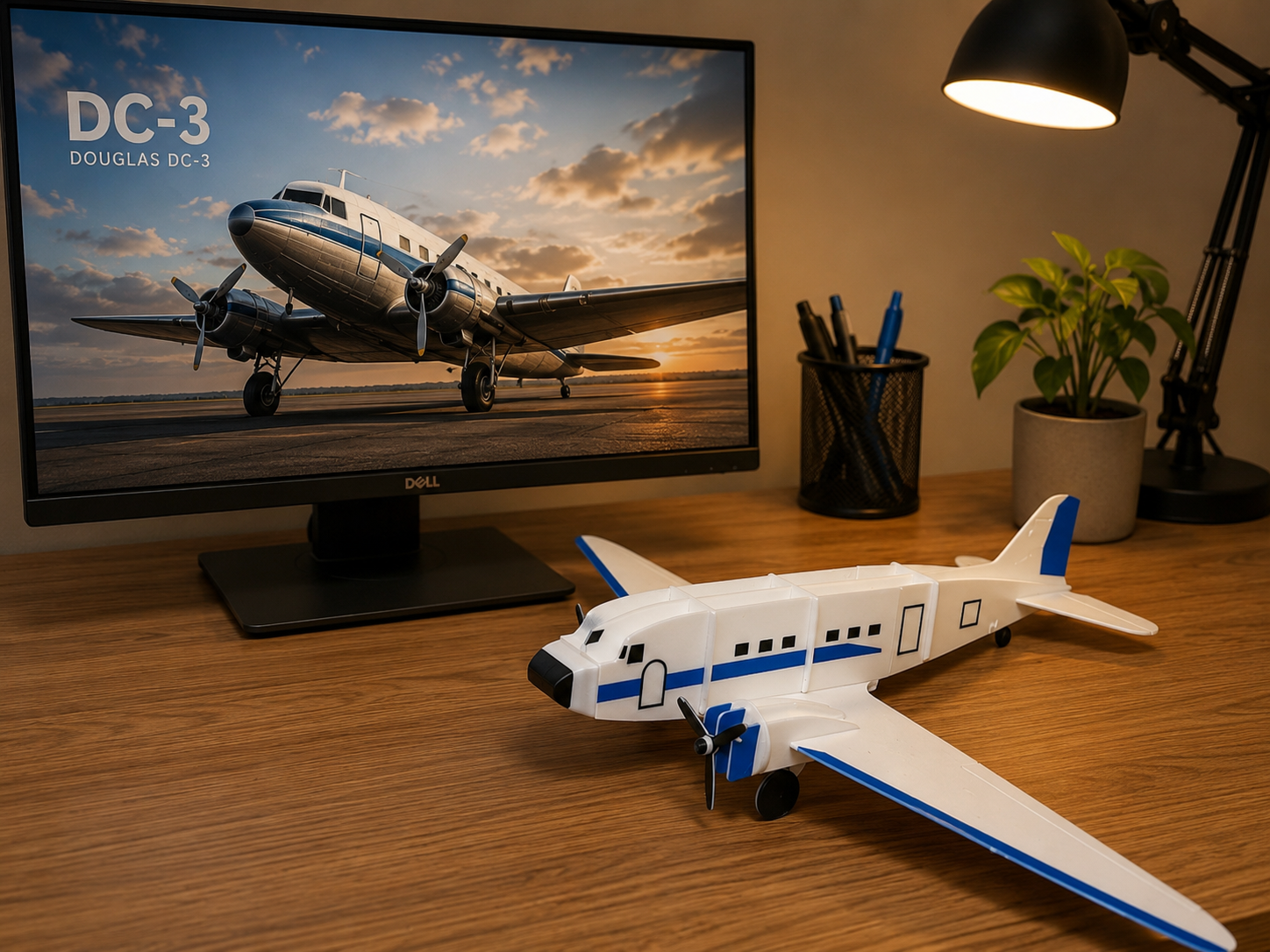 3D Printed DC-3 Airplane Model Kit – Classic Douglas Aircraft Build Kit