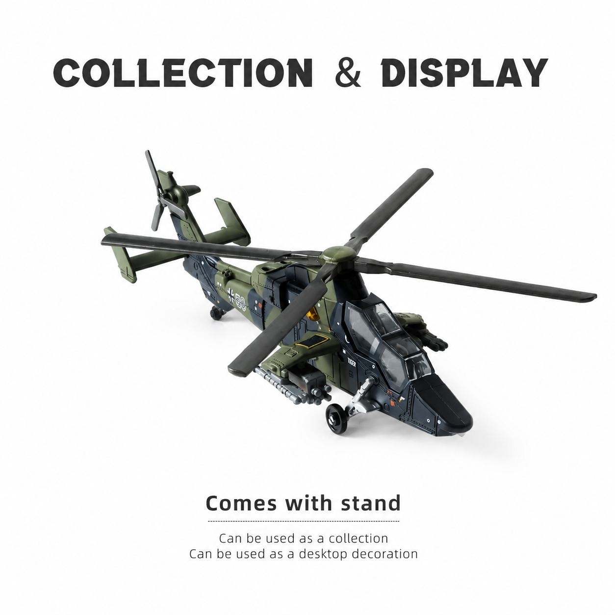 1:72 Scale EC-665 Army Helicopter Quick Build Model Kit – 24 Piece Military Helicopter Build