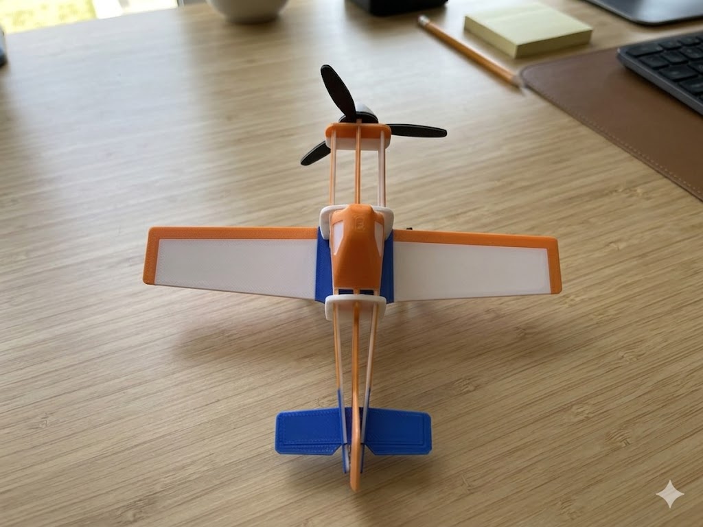 3D Printed Dusty Crophopper Model Kit – Inspired Cartoon Airplane Build Kit