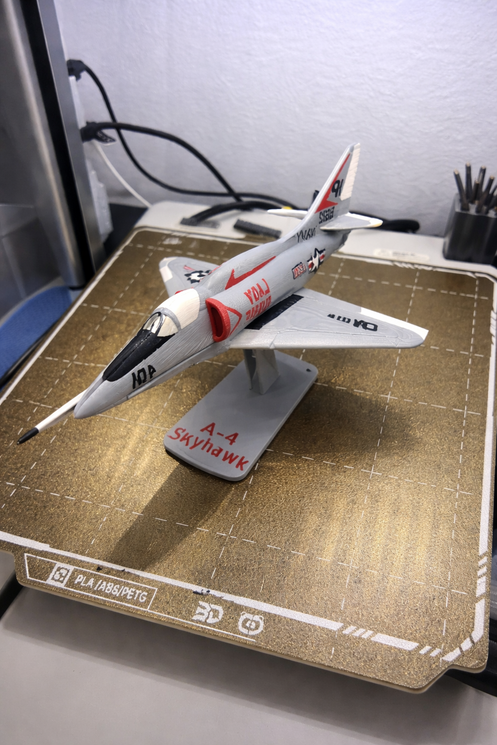 A-4 Skyhawk Loose Piece Display Model – 3D Printed Navy Jet Aircraft Decor
