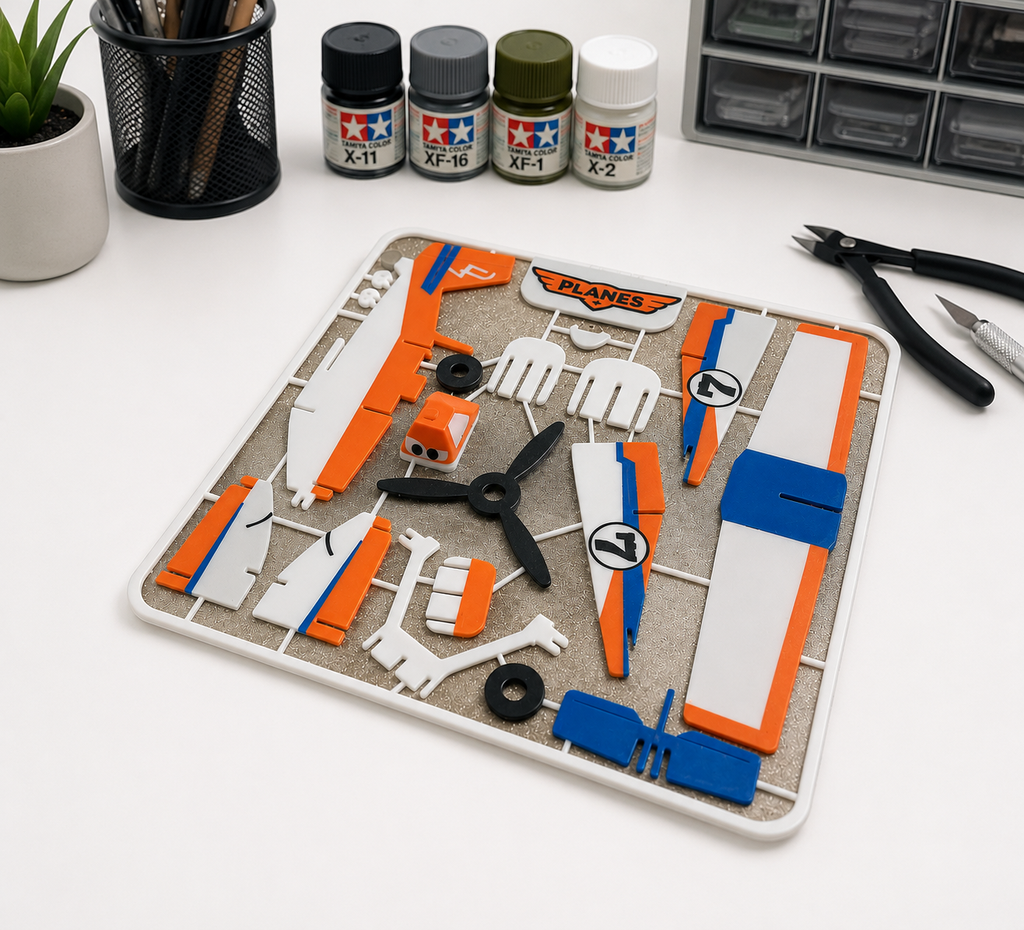 3D Printed Dusty Crophopper Model Kit – Inspired Cartoon Airplane Build Kit