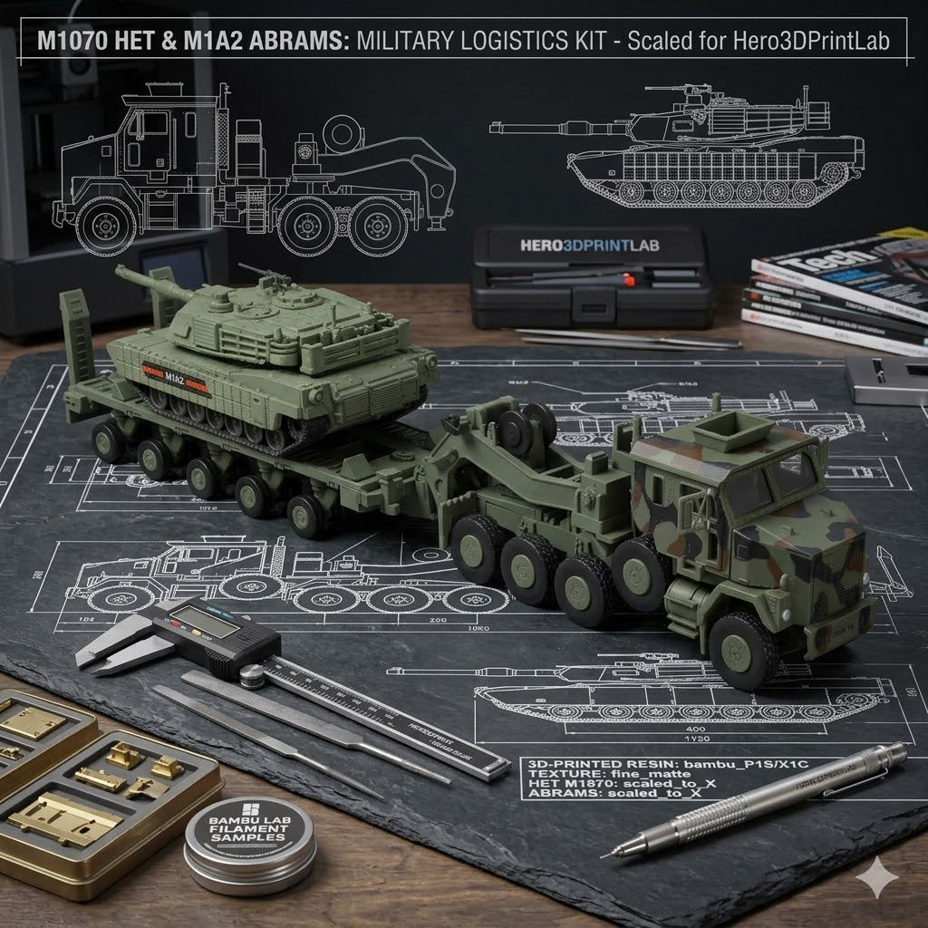 1/72 Scale M1070 Military Truck Quick Build Model – Armored Vehicle Transport Build