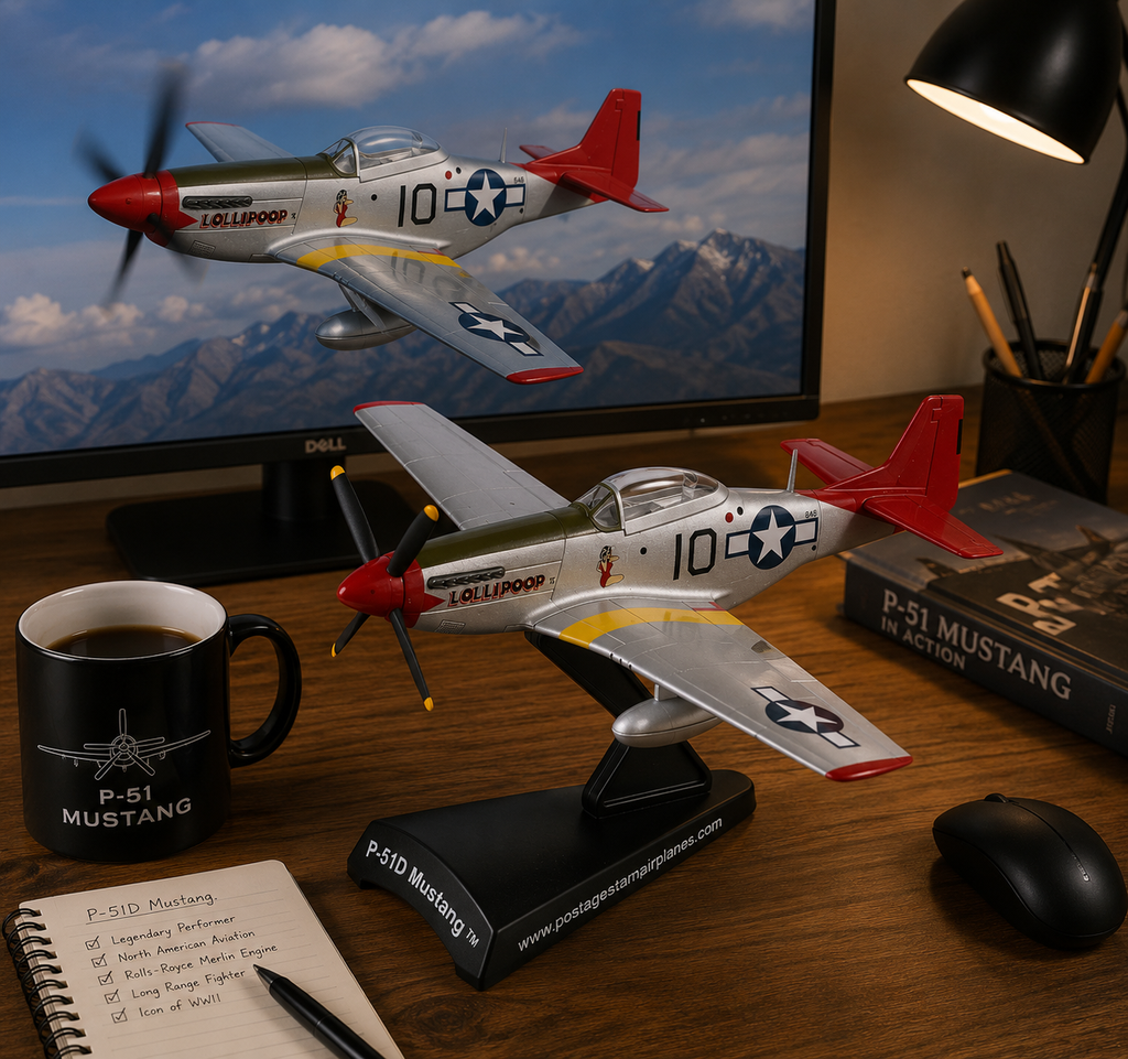 P-51D Mustang “Tuskegee Airmen” 3D Printed Model Kit – 1:100 Scale