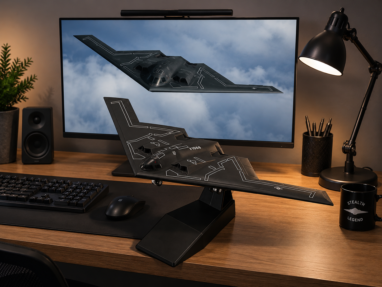 B-2 Spirit Stealth Bomber Die-Cast Aircraft Model – 1:200 Scale Military Display Plane