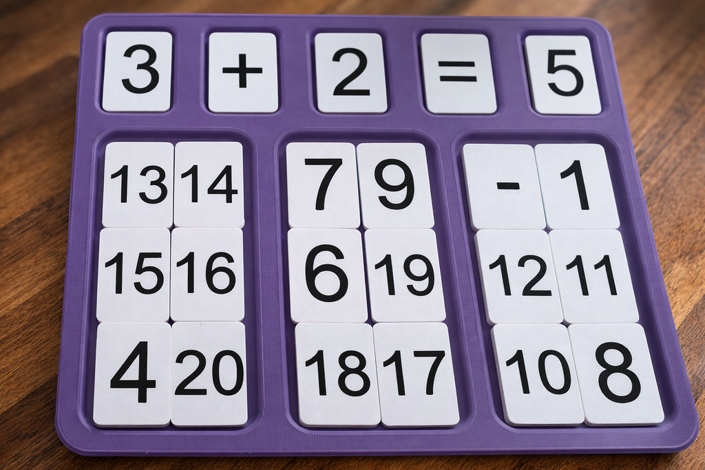 Addition & Subtraction Math Puzzle Board