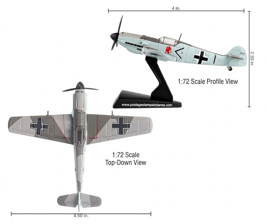 Messerschmitt Bf 109 “Adolf Galland” 3D Printed Model Kit – 1:87 Scale