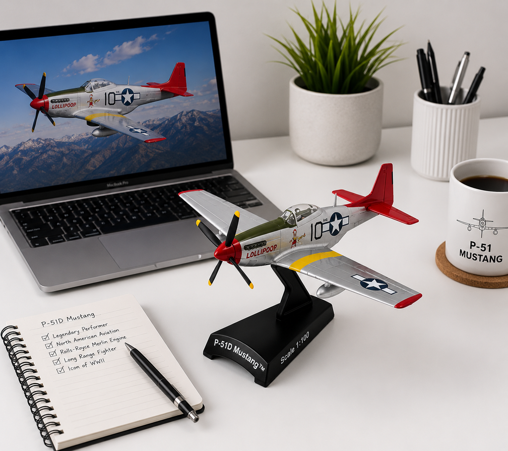 P-51D Mustang “Tuskegee Airmen” 3D Printed Model Kit – 1:100 Scale