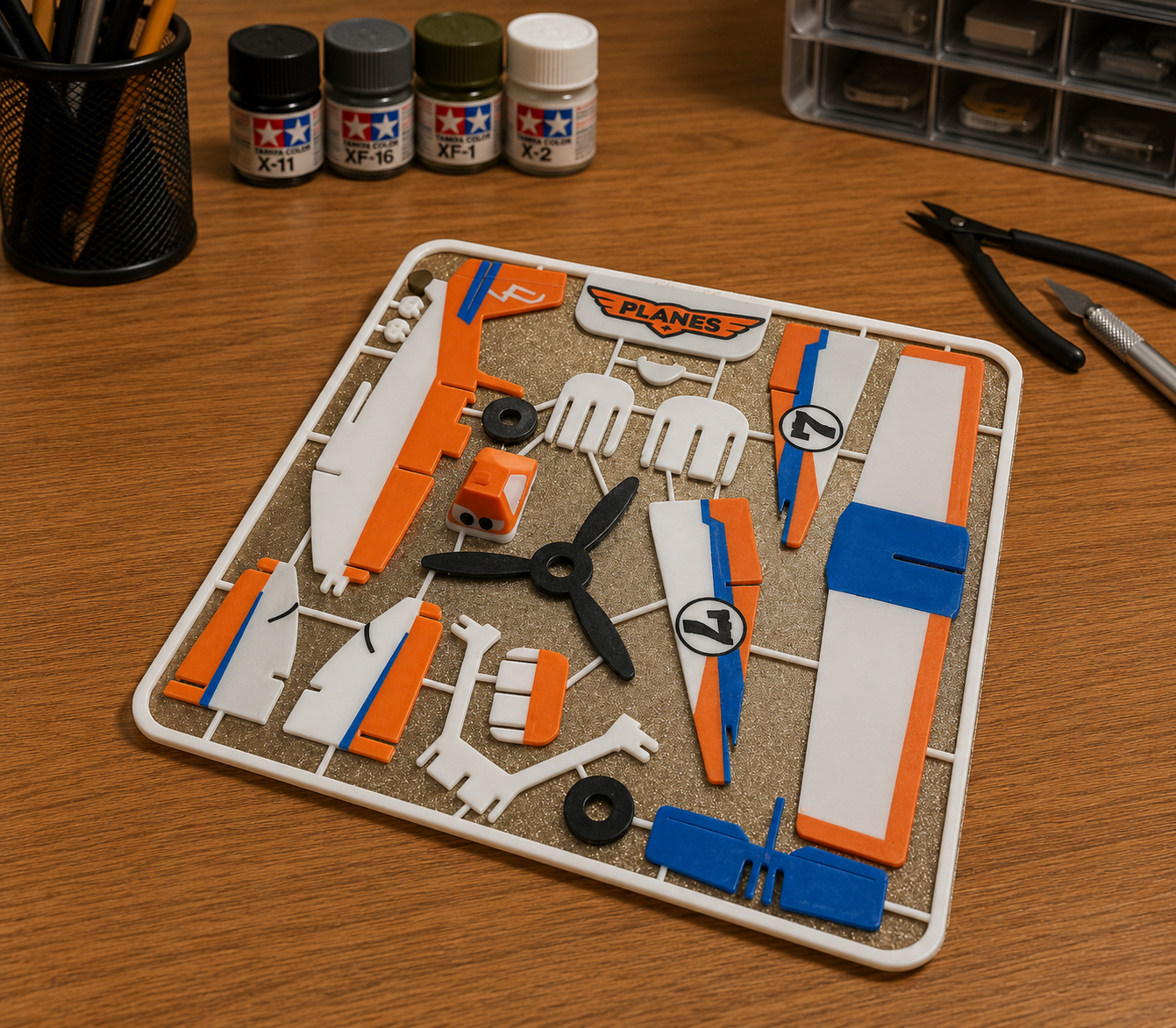 3D Printed Dusty Crophopper Model Kit – Inspired Cartoon Airplane Build Kit