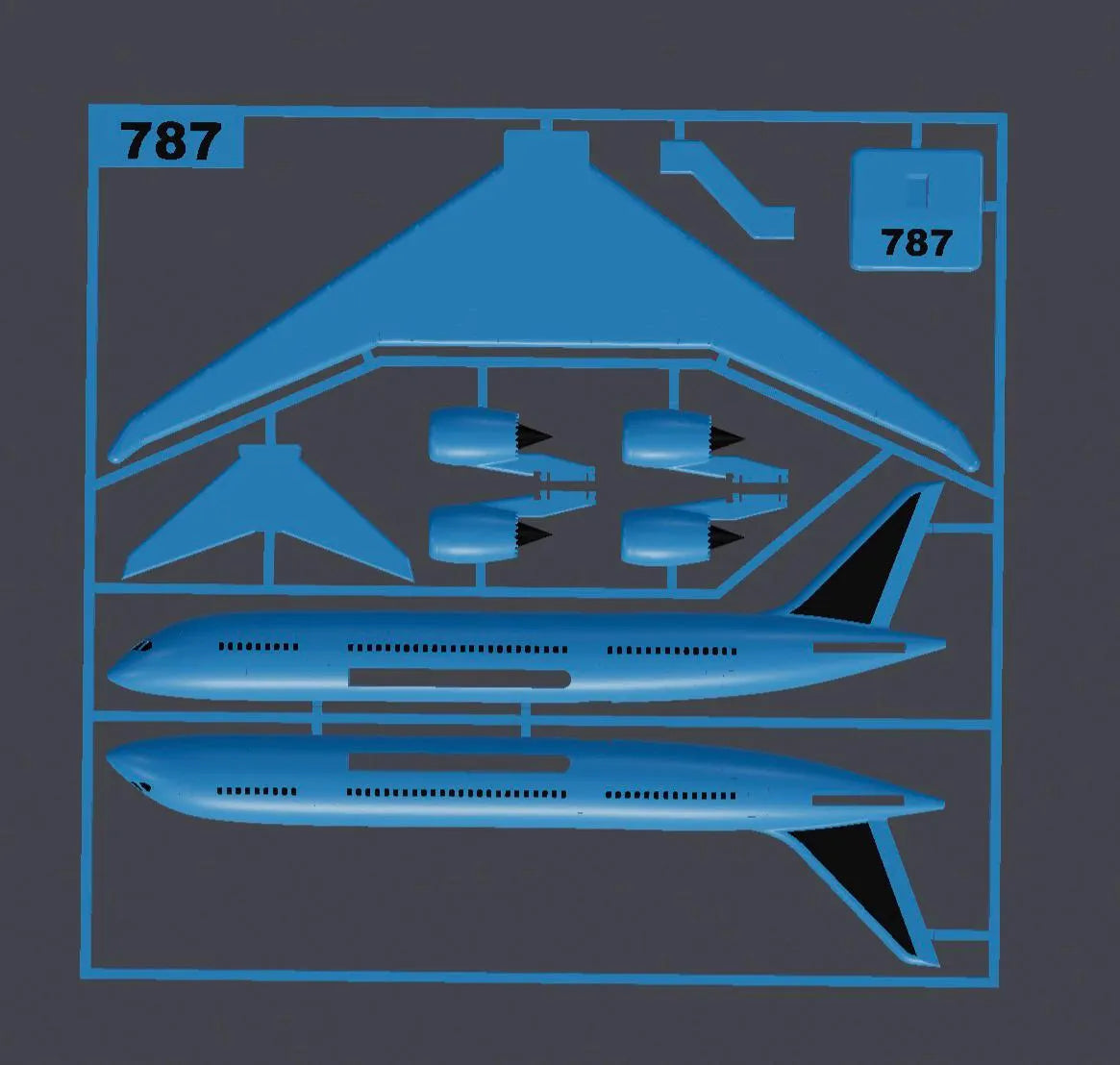 Boeing 787 Dreamliner 3D Printed Model Kit Boeing 787 Dreamliner 3D Printed Model Kit – Commercial Airliner DIY Build – Aviation Desk Decor – Passenger Jet Display Model