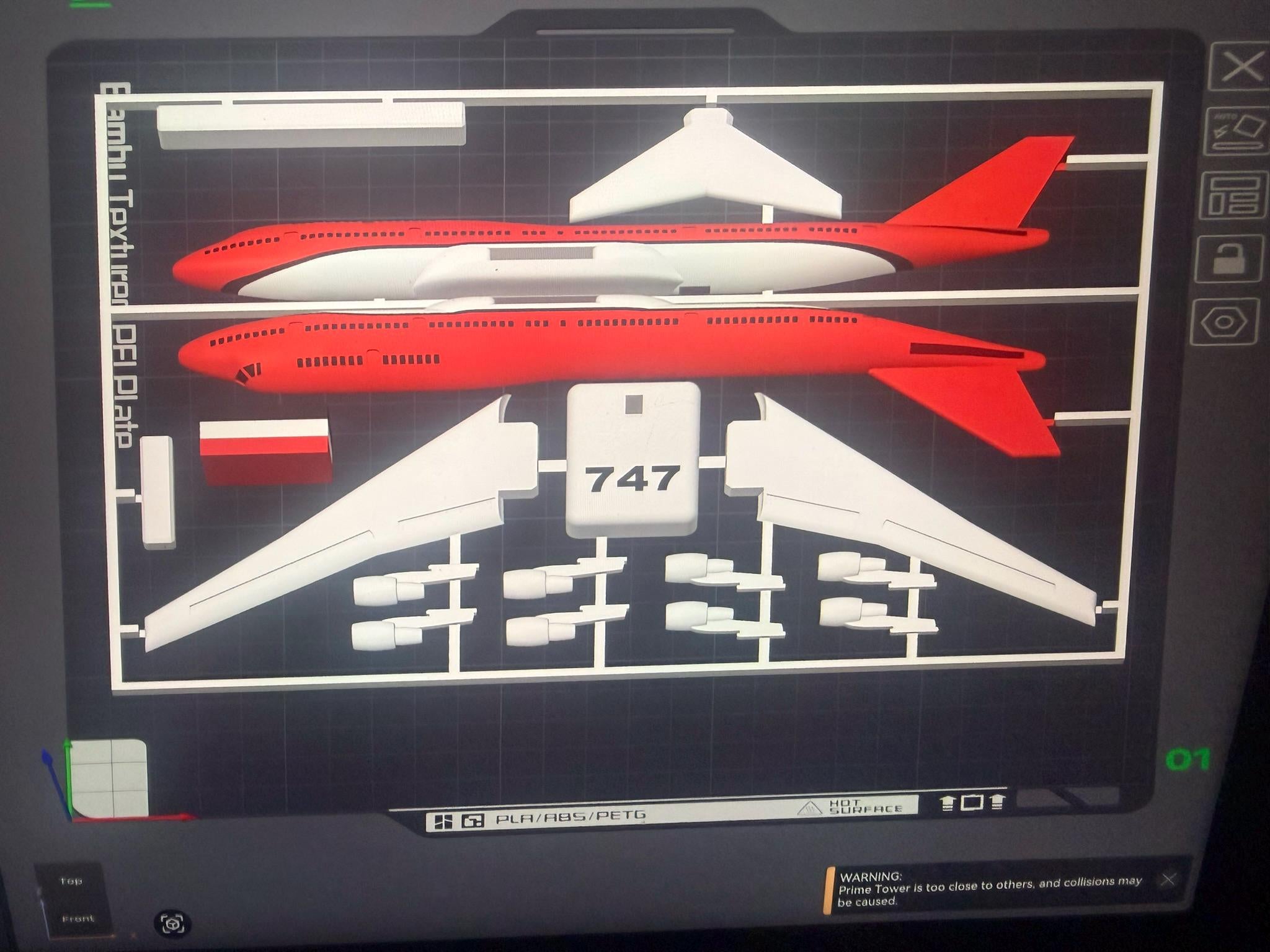 Boeing 747 Jumbo Jet 3D Printed Aircraft Model Kit – Commercial Airliner