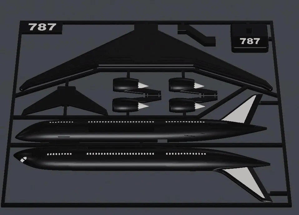 Boeing 787 Dreamliner 3D Printed Model Kit Boeing 787 Dreamliner 3D Printed Model Kit – Commercial Airliner DIY Build – Aviation Desk Decor – Passenger Jet Display Model
