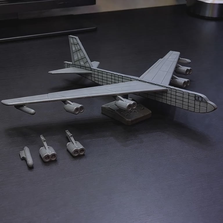 B-52 Stratofortress 3D Printed Bomber Model – Military Aircraft Desk Decor
